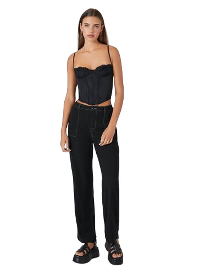 FOREVER 21 High-Rise Cargo Pants - Image 1