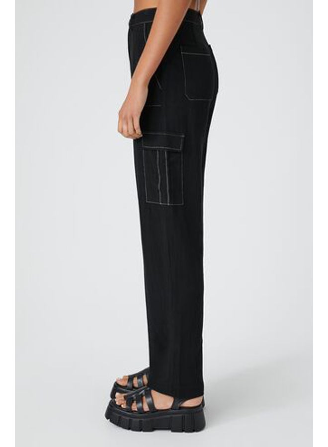 FOREVER 21 High-Rise Cargo Pants - Image 3