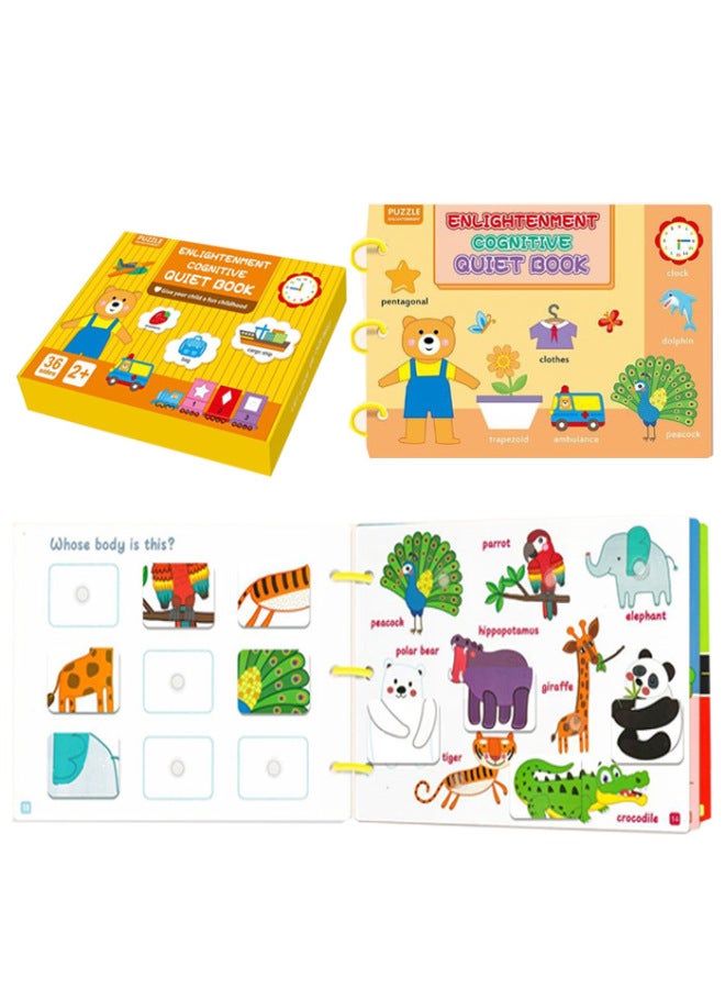 Children's Early Education Enlightenment Quiet Paste Book Toys Handmade Material Bag Educational Toys Baby Sticker Book-Specifications:Quiet Book Mathematics Cognition (753 Posters) P5-50B  - Image 2