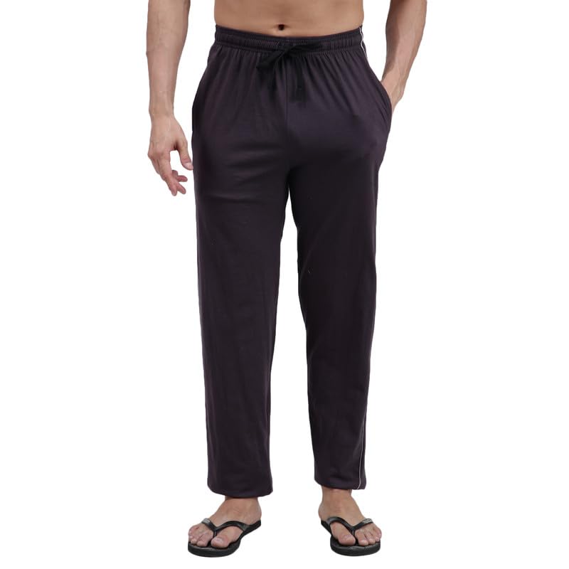 Amul Comfy Cotton Solid Charcoal Track Pant for Men - Image 1