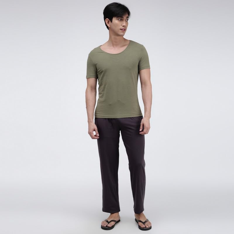 Amul Comfy Cotton Solid Charcoal Track Pant for Men - Image 3