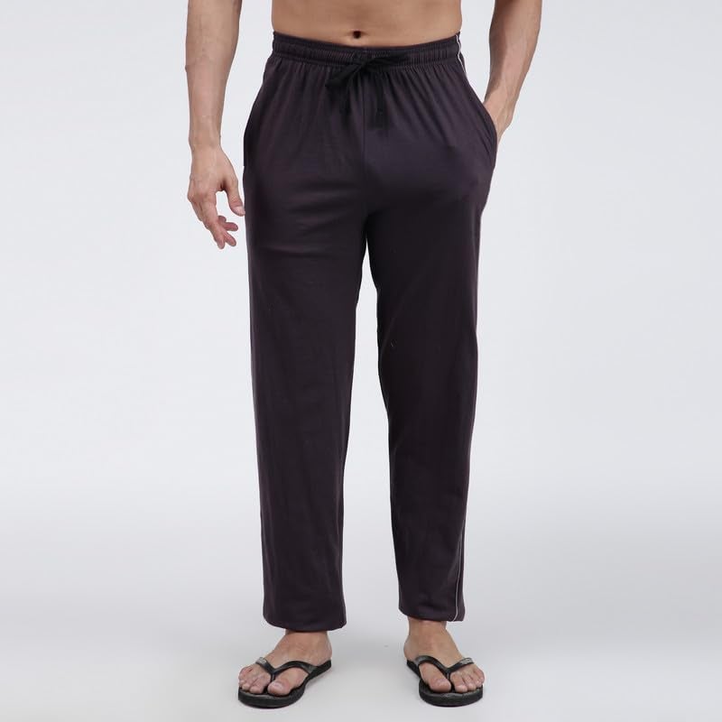 Amul Comfy Cotton Solid Charcoal Track Pant for Men - Image 2