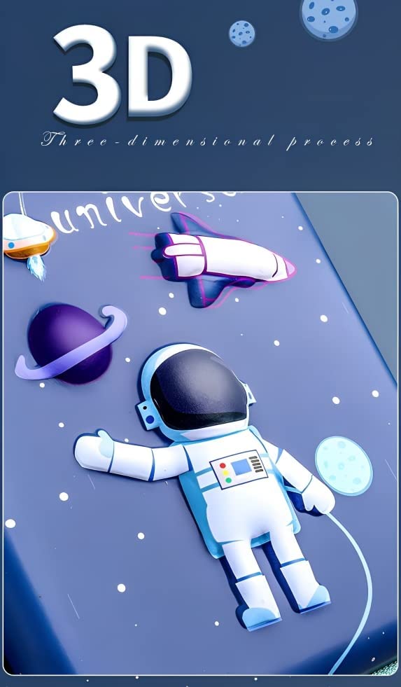 LONGMIRE Big Size Eva 3D Cover Large Capacity Space Astronaut Pencil Case Compartments, School Pouch Premium Stylish Pen Holder (Big Size Astronaut Pencil Case, Ethylene Vinyl Acetate (EVA) Blue) - Image 5