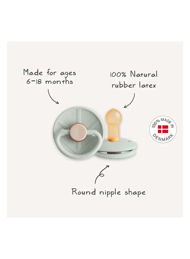 FRIGG Round Latex Baby Pacifier 6-18M 4-Pack Crystal Sparkle - Size 2 - Image 3