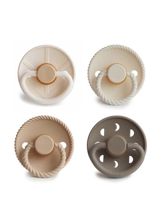 FRIGG Round Latex Baby Pacifier 6-18M 4-Pack Crystal Sparkle - Size 2 - Image 2