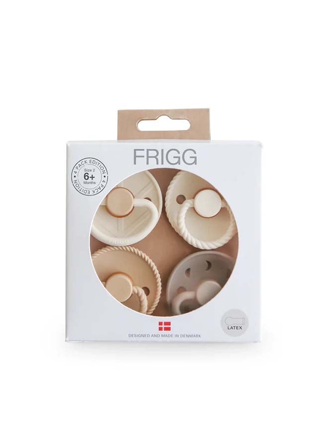 FRIGG لهاية FRIGG الدائرية من اللاتكس للأطفال 6-18 شهر 4-pack كريستال سباركل - الحجم 2 - Image 1