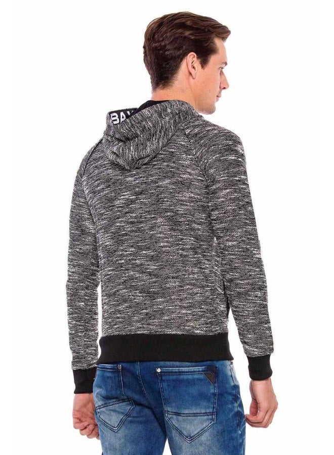 Cipo & Baxx Cl362 Knit Hooded Slim Men's Sweatshirt. - Image 3