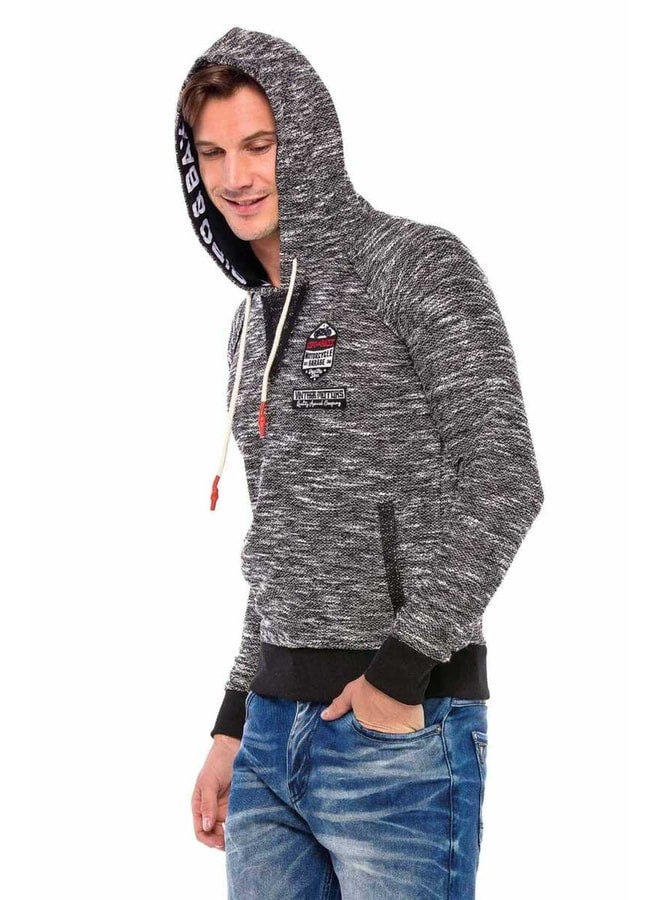 Cipo & Baxx Cl362 Knit Hooded Slim Men's Sweatshirt. - Image 2