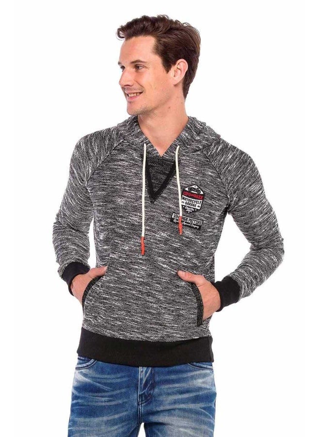 Cipo & Baxx Cl362 Knit Hooded Slim Men's Sweatshirt. - Image 1