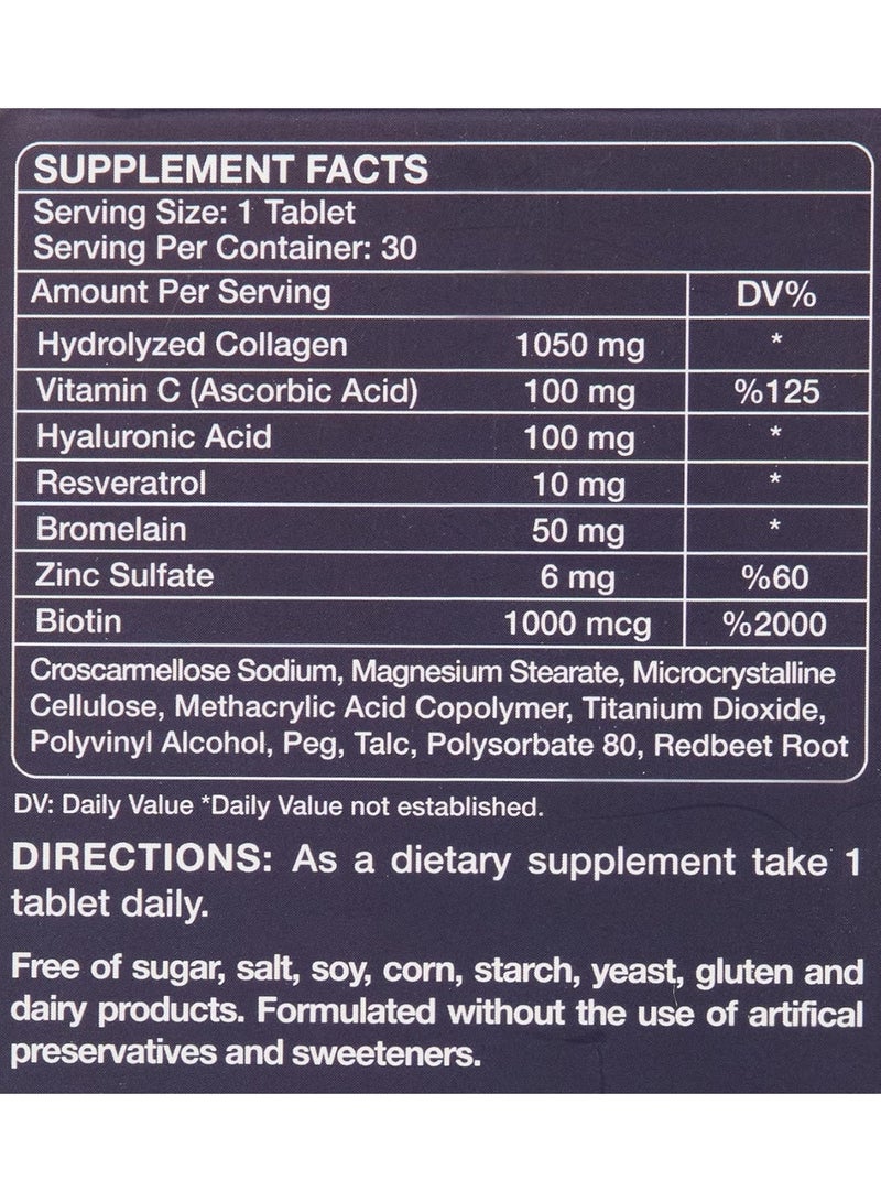 NUTRAXIN Active Nutraxin Beauty Collagen Gold Quality 30 Tablets - Image 3