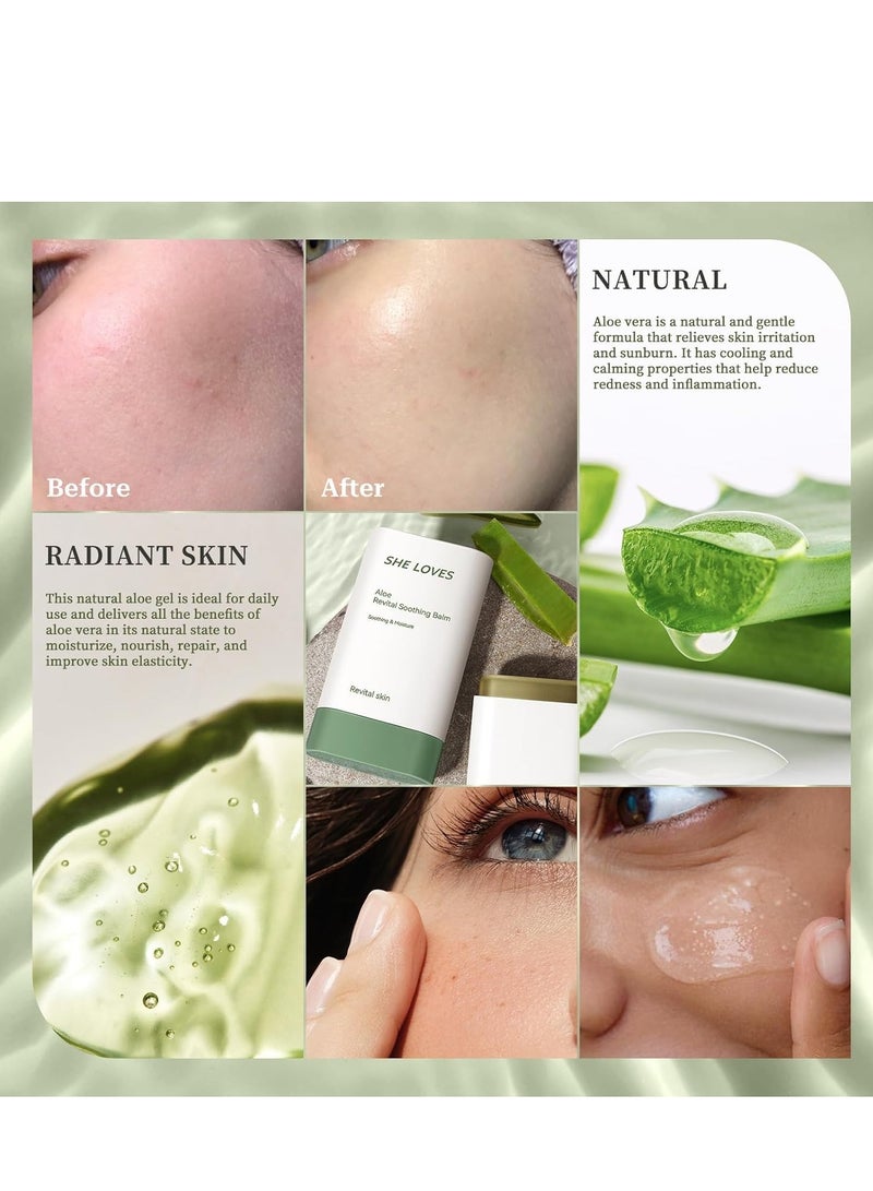 She Loves Aloe Vera Facial Cream,Aloe Daily Face Moisturizer,Hydrating & Cooling, Helps with Sunburns & Acne Even Skin Tone,Natural Aloe Face Cream Nourishing Day Cream Skin Care For All Skin Types (15g) - Image 2