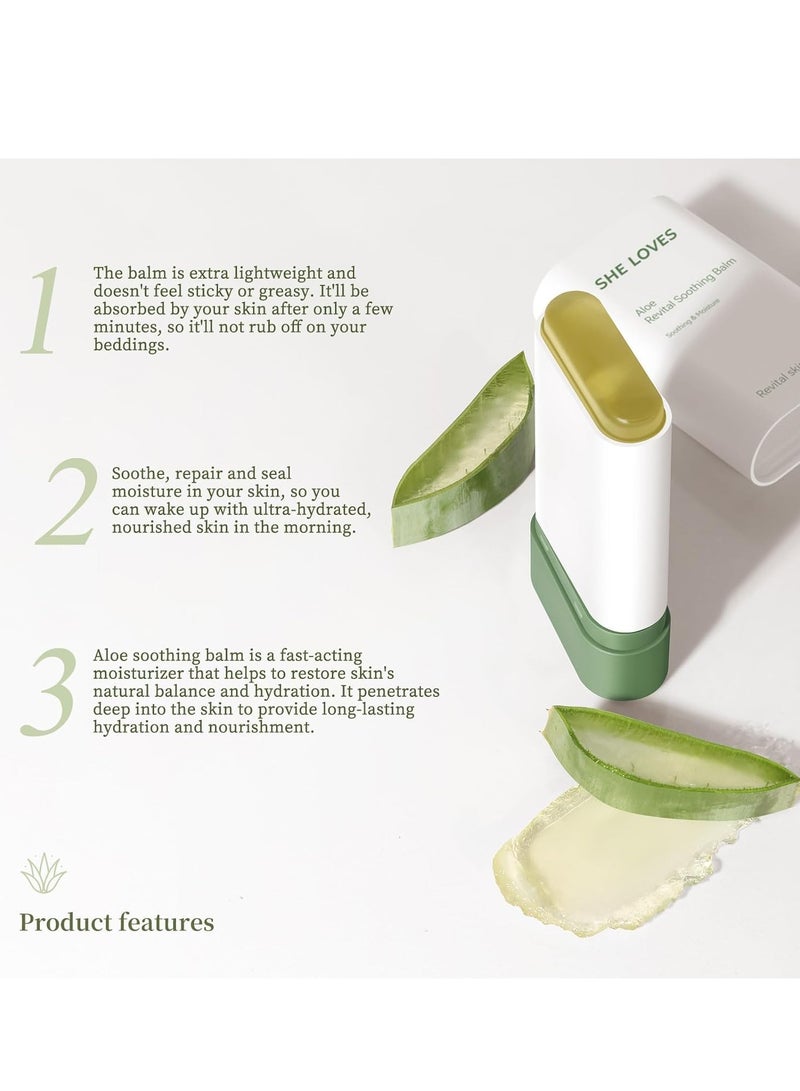 She Loves Aloe Vera Facial Cream,Aloe Daily Face Moisturizer,Hydrating & Cooling, Helps with Sunburns & Acne Even Skin Tone,Natural Aloe Face Cream Nourishing Day Cream Skin Care For All Skin Types (15g) - Image 3