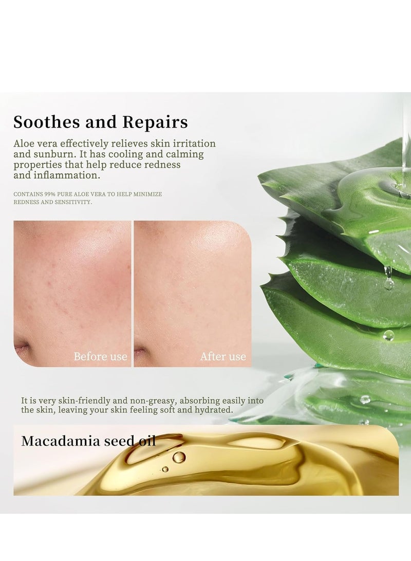 She Loves Aloe Vera Facial Cream,Aloe Daily Face Moisturizer,Hydrating & Cooling, Helps with Sunburns & Acne Even Skin Tone,Natural Aloe Face Cream Nourishing Day Cream Skin Care For All Skin Types (15g) - Image 4