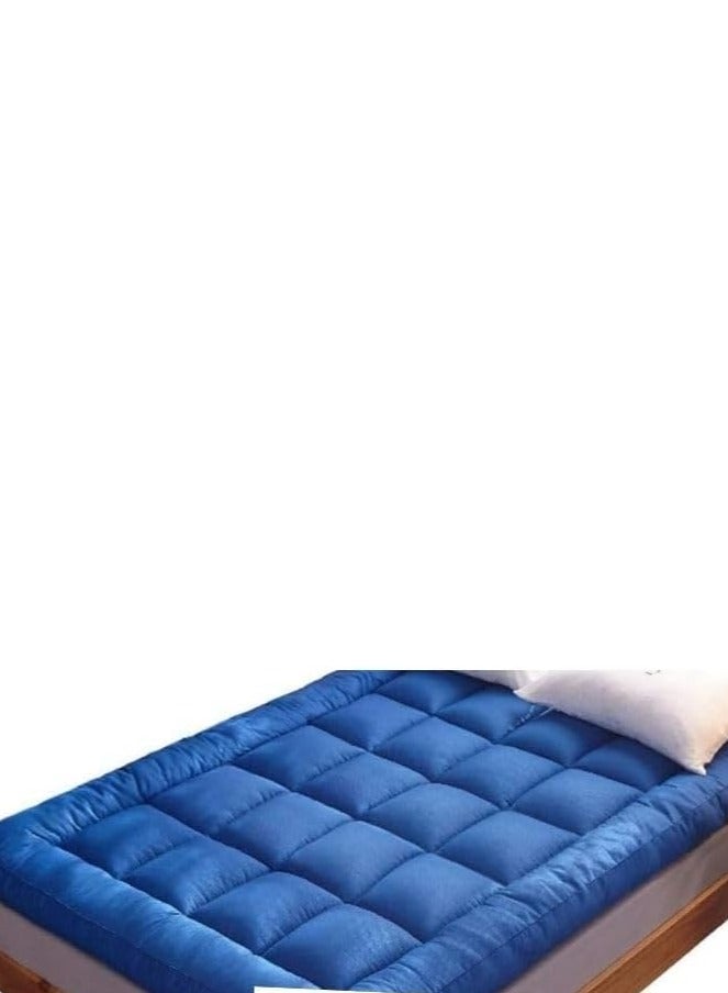 COMFY COTTON SOFT FIBER FILLED MATTRESS TOPPER BLUE 200 X 200 CM - Image 3