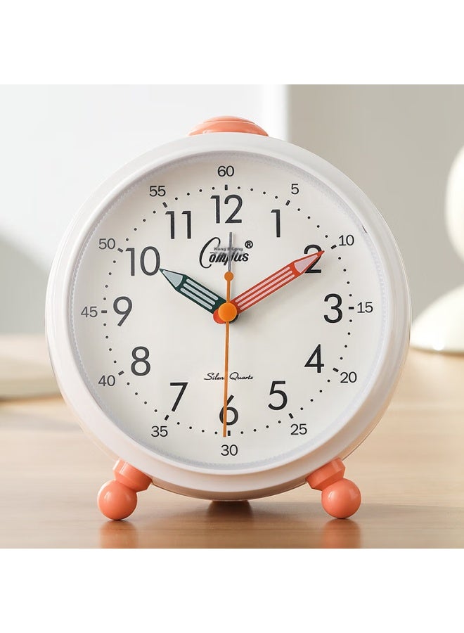Compas Kangbasai Desktop Alarm Clock For Children And Students, Simple Bedroom Bedside Clock, 2233 Orange - Image 1
