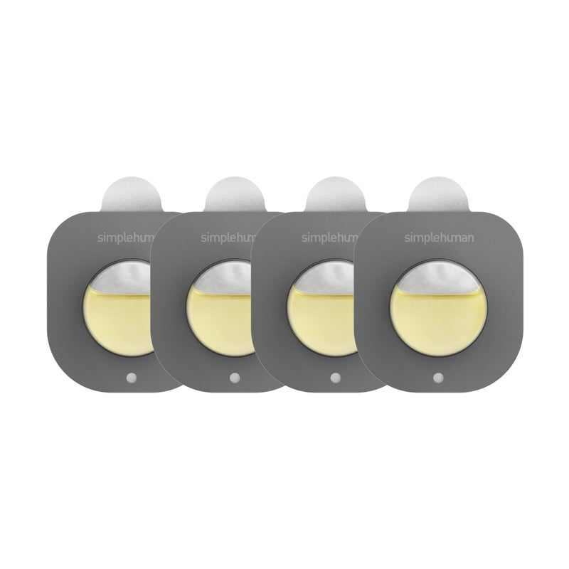 simplehuman نظام امتصاص الروائح الطبيعي بالكامل من سيمبل هيومن، عبوة إعادة تعبئة أودورسب، 4 كبسولات، تناسب داخل صناديق القمامة ذات الغطاء المغلق - Image 1