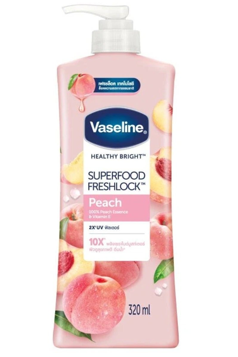 Vaseline Healthy Bright Superfood Freshlock Peach Body Lotion 320ml