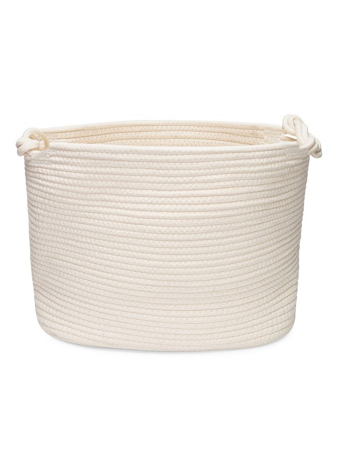 Parker Baby Co. Parker Baby Rope Storage Cubes - 11 Inch Nursery Cubby Organizer, Closet Organizer, Toy Bin - White  - Image 1