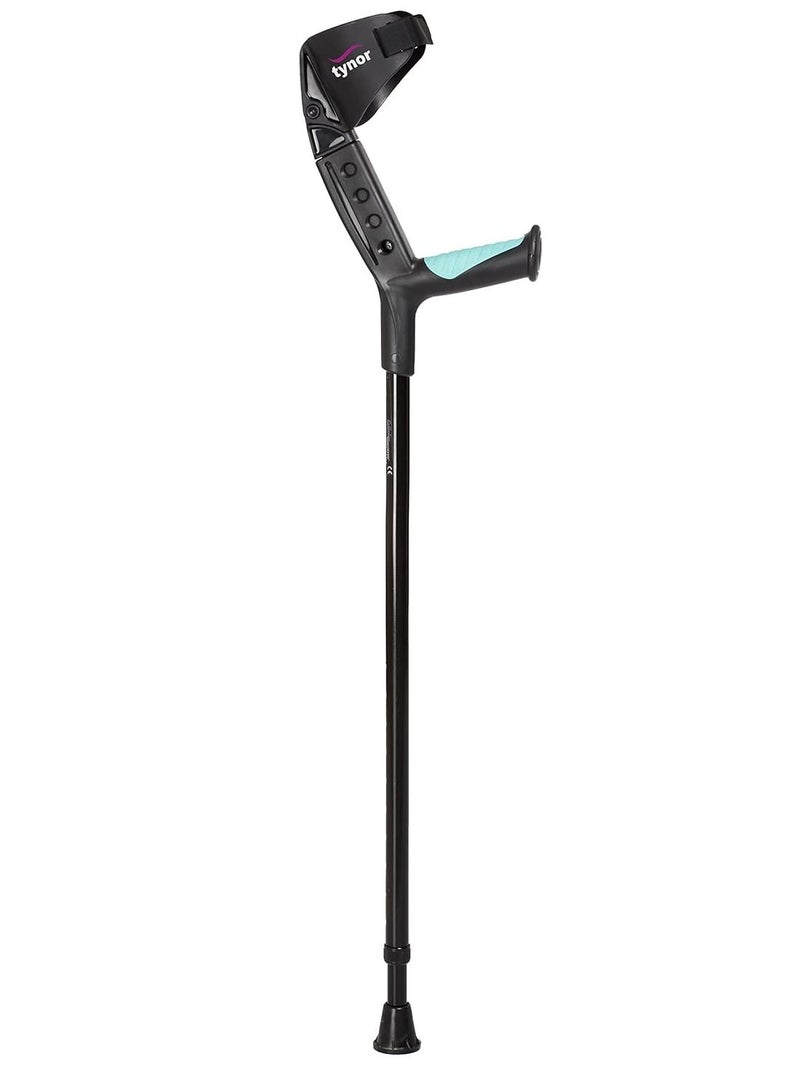 TYNOR Aluminium Knee Immobiliser 19"/48cm, Grey, XL, 1 Unit Elbow Support Crutch Adjustable, Silver, Universal Size, 1 Unit - Image 2