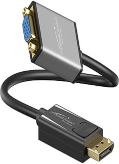 KabelDirekt KabelDirekt 1116 0.15m DisplayPort DP to VGA adapter (maximum resolution 1920 x 1200/60Hz, suitable for all graphics cards with a output connecting beamers or monitors input) black 
