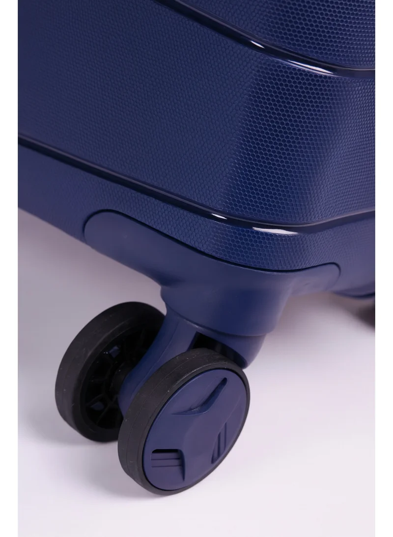 MNUK VIAJERO 20inch Luggage| Polypropylene (PP) Hardside Trolley|Double 360Â° 4 Wheeler| Cabin-20 Inch| Indigo Blue