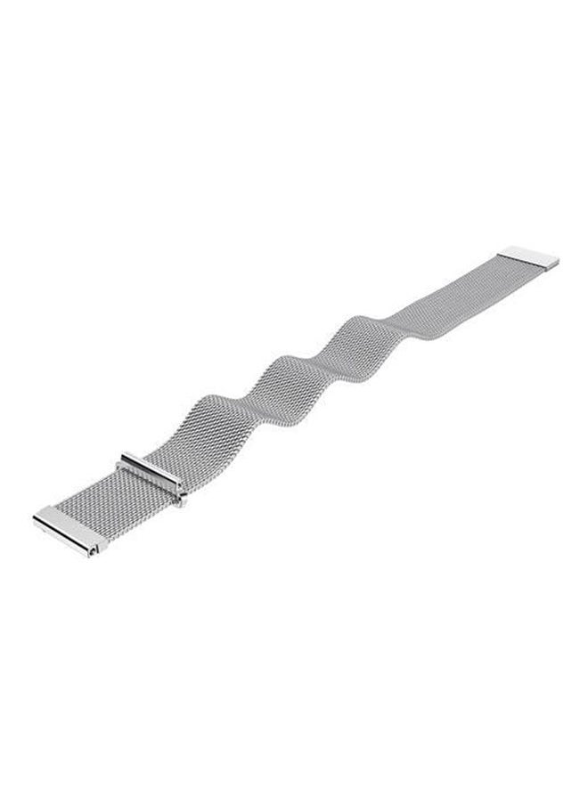 NIBEMINENT - Gear S3 Frontier - Classic Watch Band,Milanese Loop Adjustable Stainless Steel Replacement Strap Bands Silver - Image 1