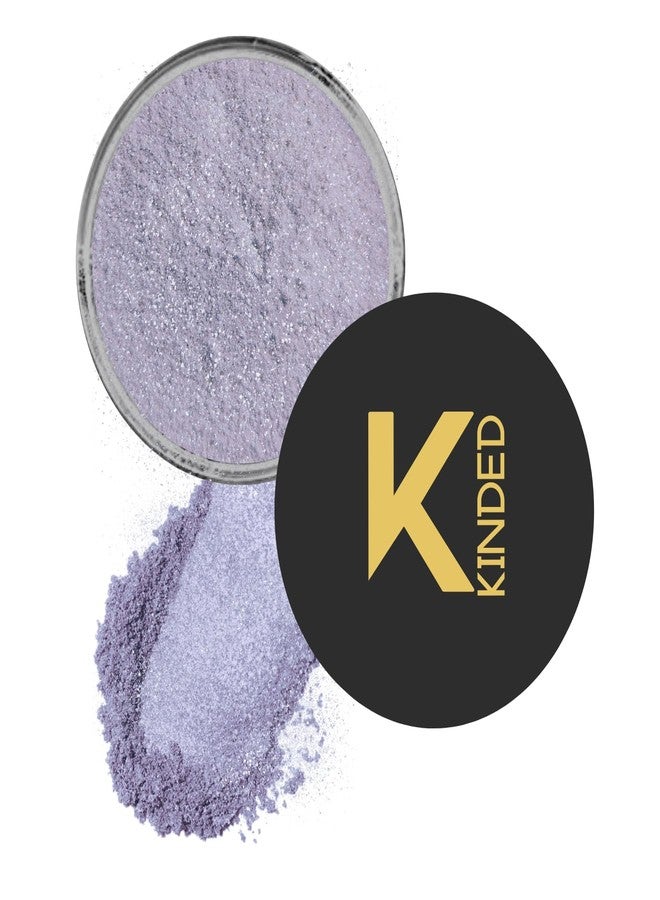 KINDED Highlighter Loose Powder for Face Makeup with Puff High Definition Ultra Fine Pro Translucent Pearl Glitter Shine Setting Finishing Powder Oily Dry All Skin (30 gm, Shimmer Lavender Purple) - Image 1