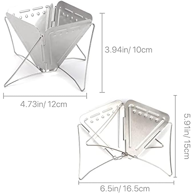 MAKINGTEC Collapsible Pour Over Coffee Dripper Filter Holder Folding Stainless Steel Reusable Coffee Cone Filter Portable Compact For Office Home Travel Picnic Camping Inverted Pyramid Style - Image 5