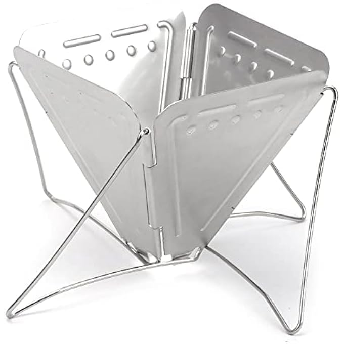 MAKINGTEC Collapsible Pour Over Coffee Dripper Filter Holder Folding Stainless Steel Reusable Coffee Cone Filter Portable Compact For Office Home Travel Picnic Camping Inverted Pyramid Style - Image 1