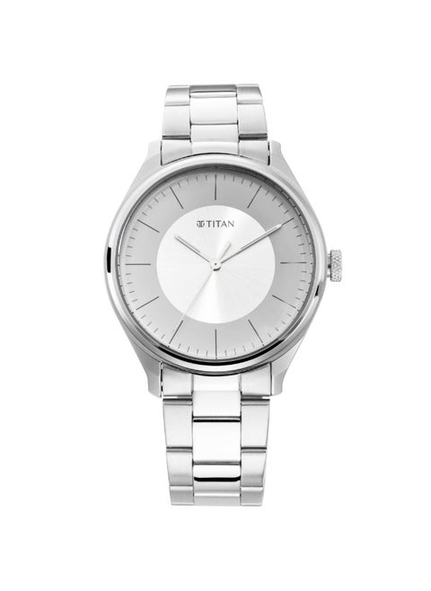 Workwear Watch for Men with Beige Dial & Analog Function 1802SM03, Silver, bracelet