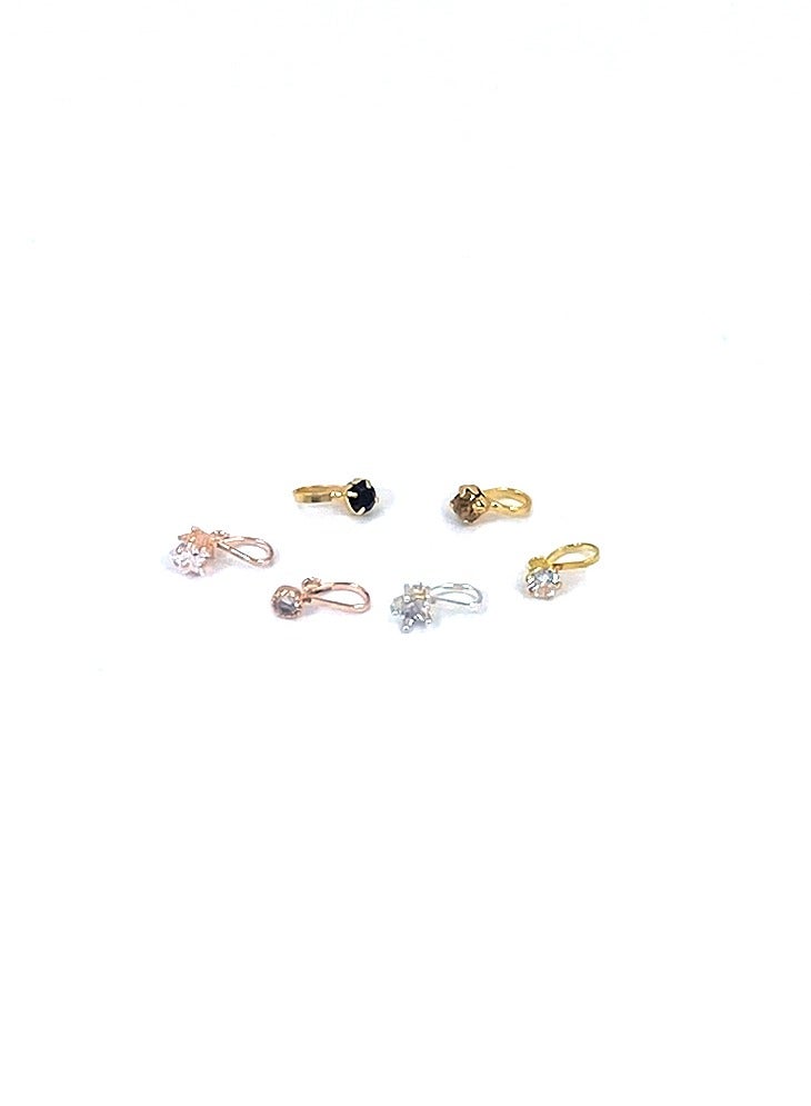 GOHONA GOHONA Indian Traditional Bollywood Style Hoop Pin Nose Ring for Women