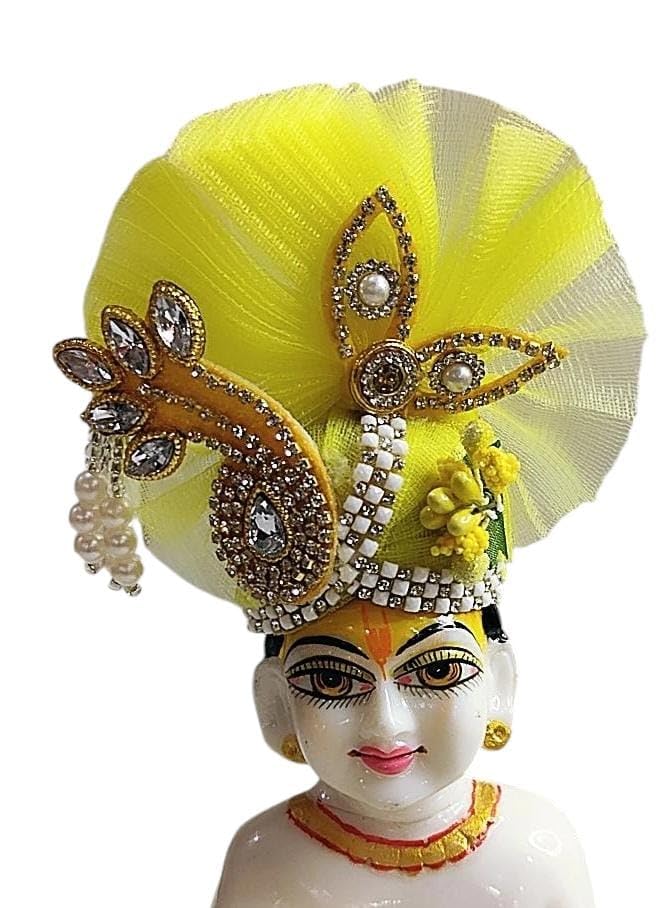 Partish Laddu Gopal Dress Size 4 l Ladoo Gopal Dress l Kanha Ji Dress Size 0 1 2 3 4 5 6 (Yellow, Size 4) - Image 4