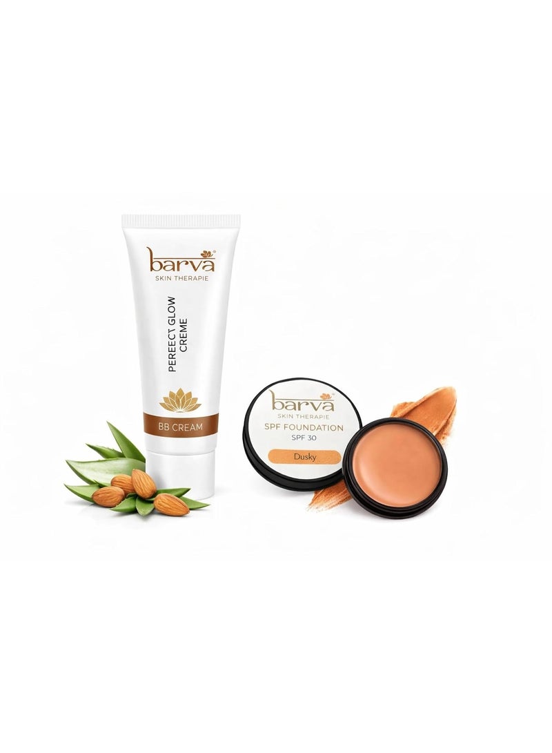 Barva Perfect Glow Creme Long Lasting (10 ml) Lightweight BB Cream & Dusky Foundation - Combo Pack - Image 1