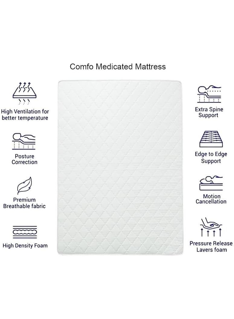 Premium Fiber Mattress – Ultra Firm Orthopedic Back Support, High-Density Fiber Filling, Breathable Quilted Fabric, Motion Isolation, Hypoallergenic Surface – Comfortable Sleeping Mattress for Daily Use, Guest Rooms & Rentals – All Sizes Available