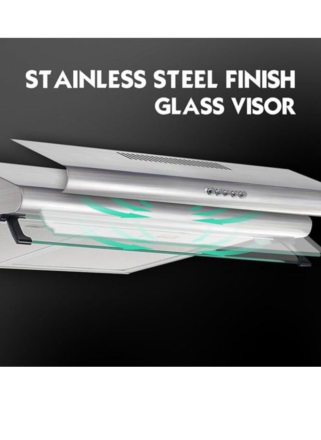 milano Kitchen Hood 90Cm Chrome  - Image 2