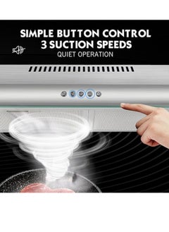 milano Kitchen Hood 90Cm Chrome  - Image 4