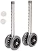 Days 44379 Double 5 Wide Wheels and Glide Cap for Bariatric Adjustable Walker Rollator Wheels for Elderly and Handicapped Heavy Duty and Smooth Glide Wheel Attachments for Bariatric Walkers - Image 1