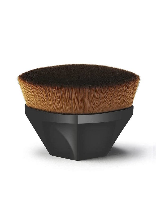 Tenmon Godr7Oy Foundation Makeup Brush, Petal-Shaped Flat Top Kabuki Brush For Blending Liquid, Cream Or Flawless Powder Brushes Tool Perfect With Storage Box Design(Black) - Image 1