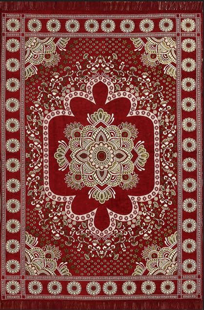 Outlay Home سجادة فاخرة من قماش المخمل لغرفة النوم وصالة المعيشة وصالة الرسم وقاعة اليوغا 60 بوصة × 84 بوصة 5 أقدام × 7 أقدام I 150 سم × 210 سم لون مارون - Image 2