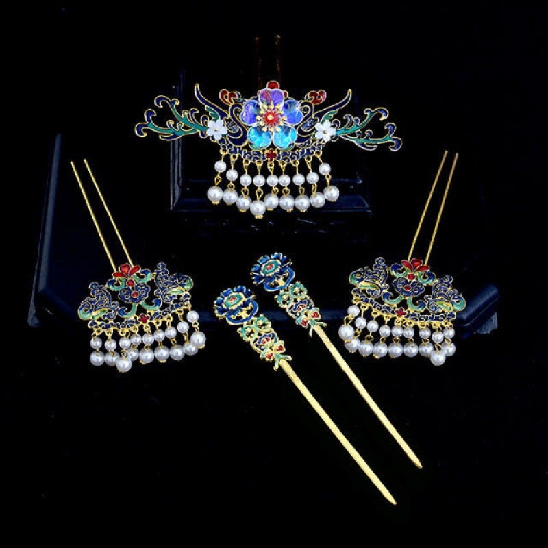 Generic Elegant Hanfu Tassel Hairpin Set X-T18 a set of send eyebrow stickers