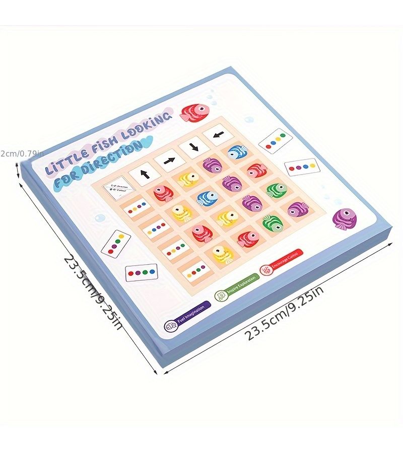 Little Fish Direction Game Wooden Toy Color Recognition Logic Training Gift - Image 2