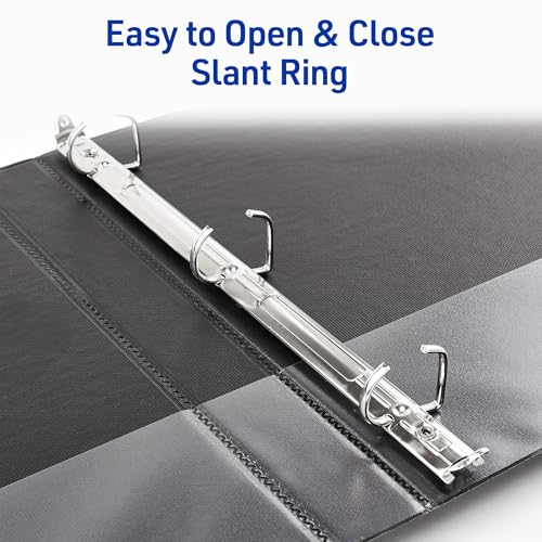 Avery Durable View 3 Ring Binder for Home, School Supplies, Office, or Organization Needs, 1" Slant Ring, 1 Pack White Binder (17012) - Image 3