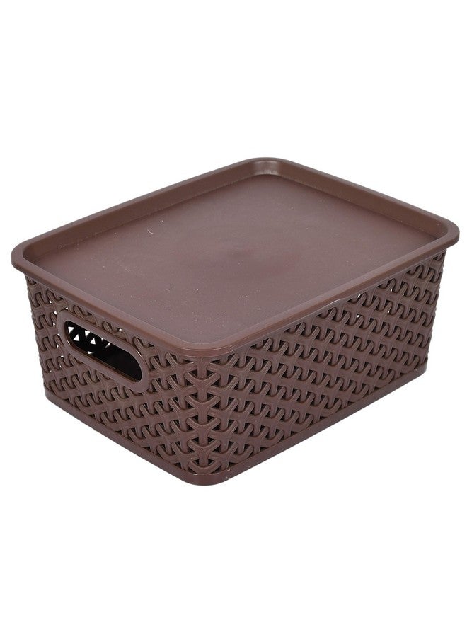 Kuber Industries Plastic 3 Pieces Small Size Multipurpose Solitaire Storage Basket with Lid (Multi)-KUDMART2865 - Image 3