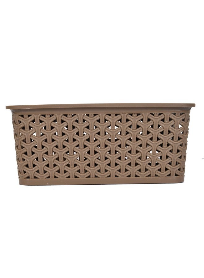 Kuber Industries Plastic 3 Pieces Small Size Multipurpose Solitaire Storage Basket with Lid (Multi)-KUDMART2865 - Image 4