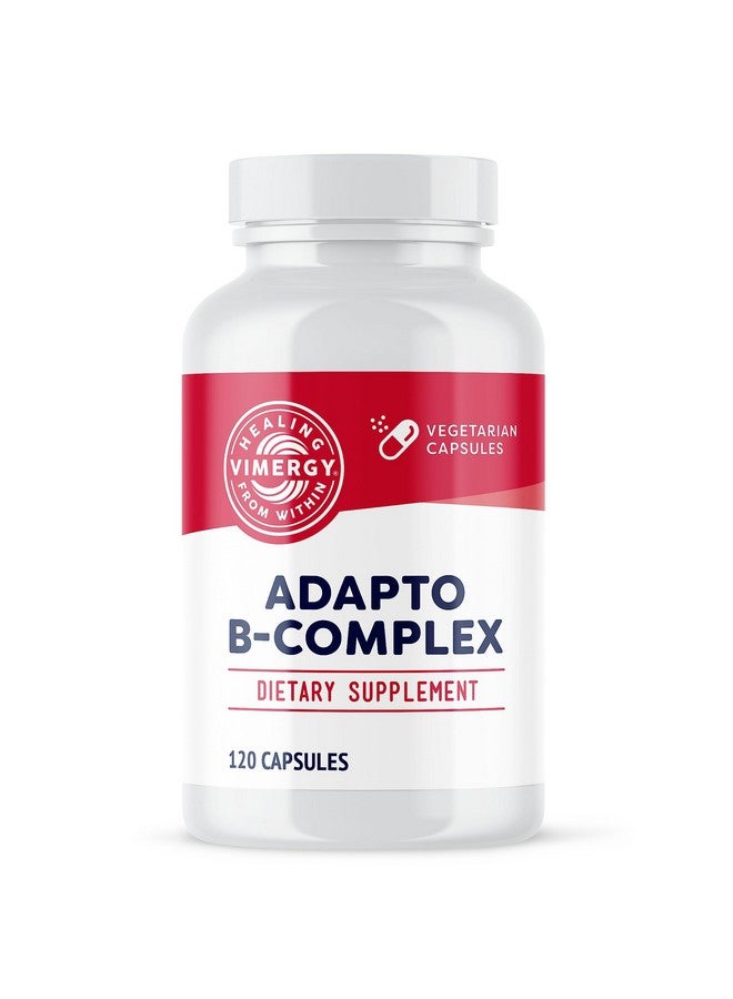 Vimergy Adapto B Complex, 120 Servings - High Potency with 8 B Vitamins, Rhodiola & Hawthorn Berry - Supports Mental Energy, Cognition, Mood - Non-GMO, Kosher, Vegan, Paleo, No Gluten, No Soy - Image 1