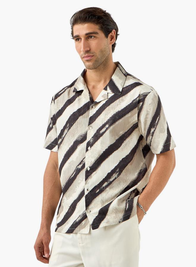 ايكونيك قميص بياقة منتجع مطبوع أيقوني - Image 2