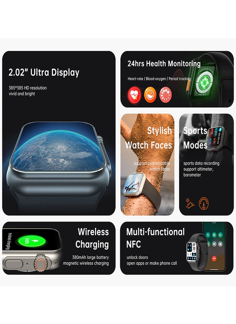 AROAQ - N8 New Smart Watch Ultra Series 8 Nfc Bluetooth Call Smartwatch Temperature Measuring Health Monitoring Men Women - Image 1