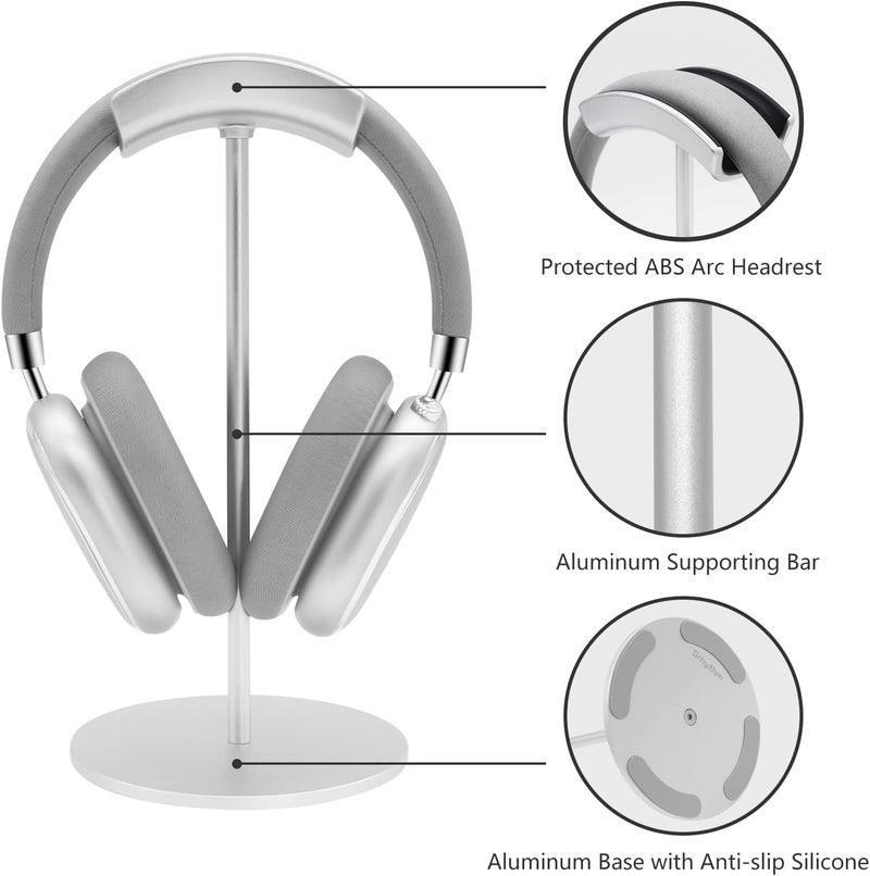 Srhythm Headphone Stand,Metal Headset Holder for Space-saving and Display - Image 4