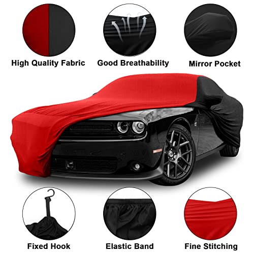 SPORTULI Indoor Car Cover Replace for 2008-2024 Dodge Challenger, Luxurious Stretch Satin Ultimate Custom-fit Indoor Car Cover for Dust-Proof, Underground Garage, Car Show (Challenger) - Image 2