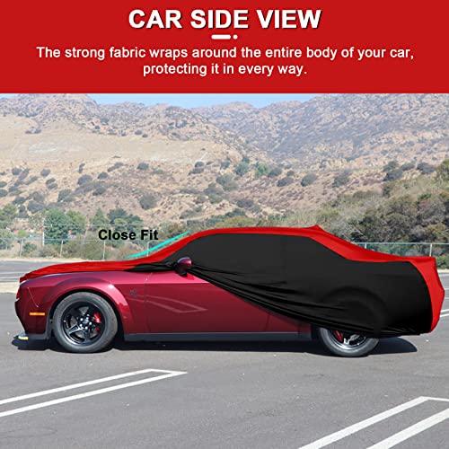 SPORTULI Indoor Car Cover Replace for 2008-2024 Dodge Challenger, Luxurious Stretch Satin Ultimate Custom-fit Indoor Car Cover for Dust-Proof, Underground Garage, Car Show (Challenger) - Image 5